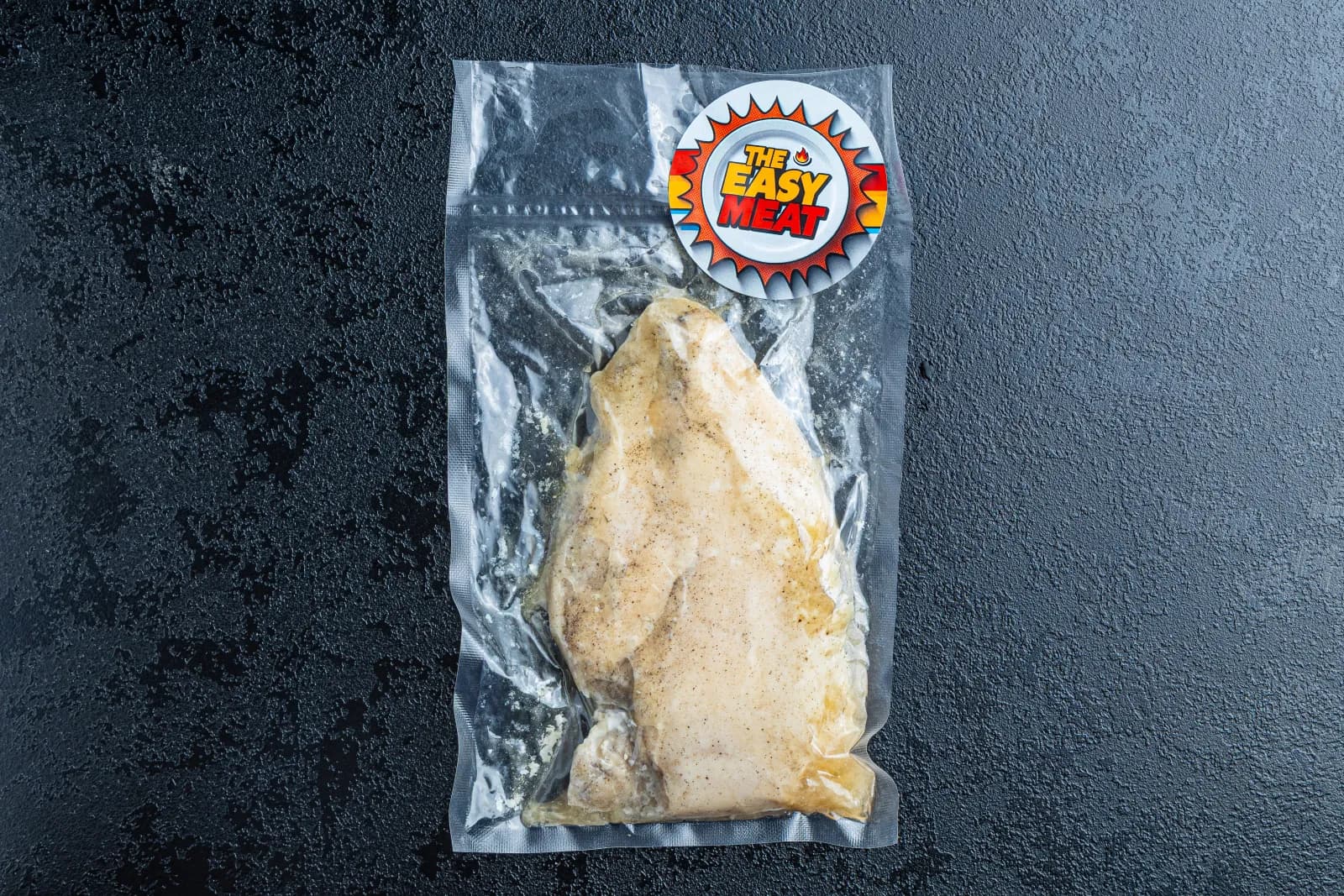 Sous-vide chicken fillet in its vacuum pack
