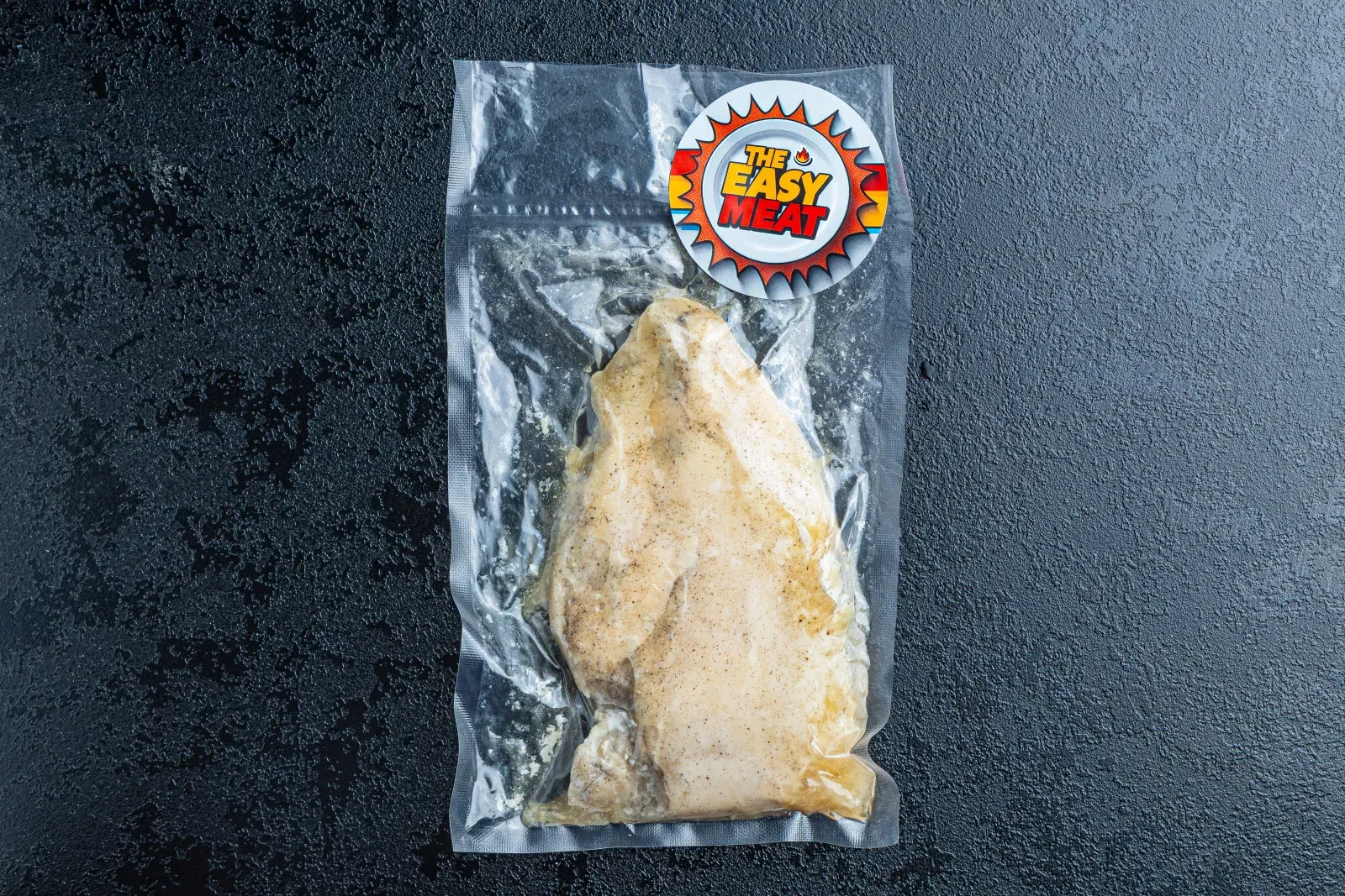 Standard seasoned Easy Meat chicken pictured.